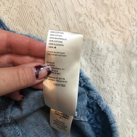 Anthropologie Pilcro and the letterpress chambray panel fringe skirt - Picture 6 of 10